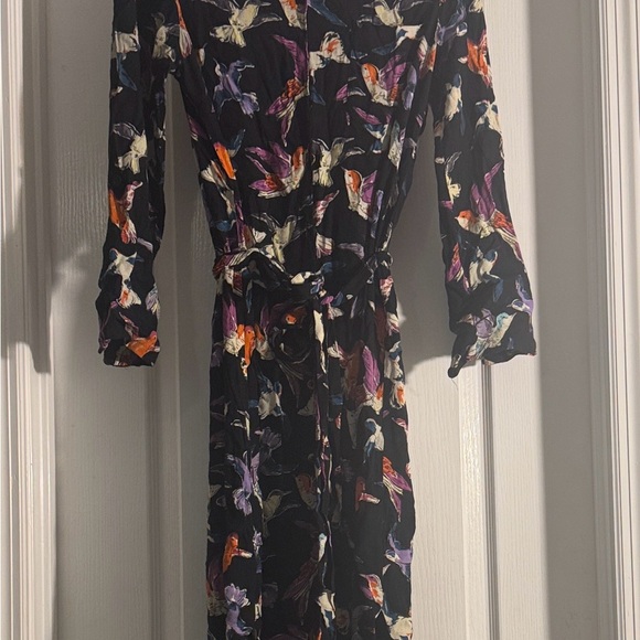 Anthropologie Dresses & Skirts - Anthropologie long sleeve shirt dress with birds
